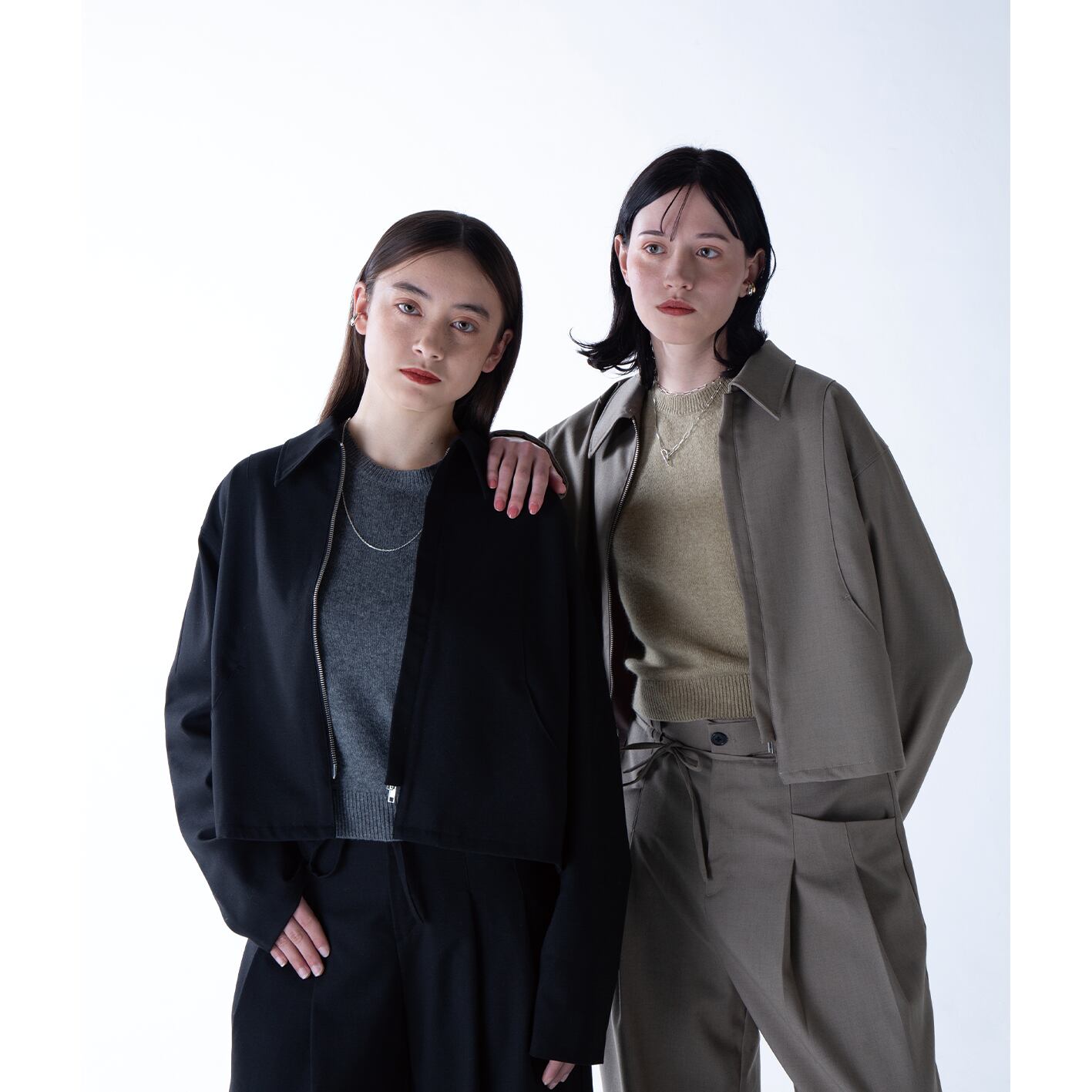 model:157cm / Mサイズ着用 | 170cm / Mサイズ着用