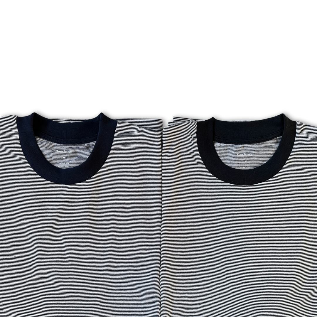 左：WHITE×NAVY、右：WHITE×BLACK