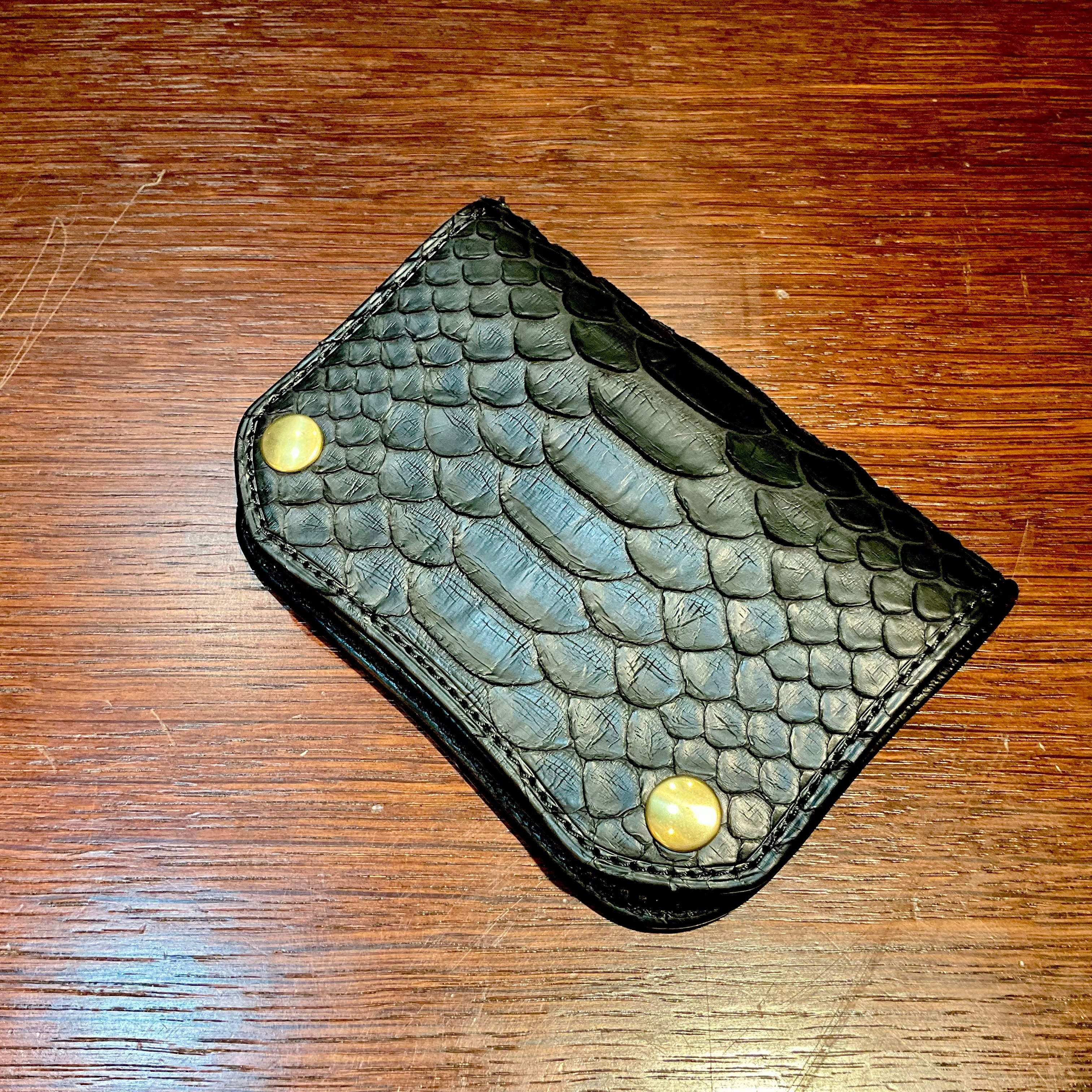 short tracker wallet custom Python パイソンカスタム 蛇革 ショート