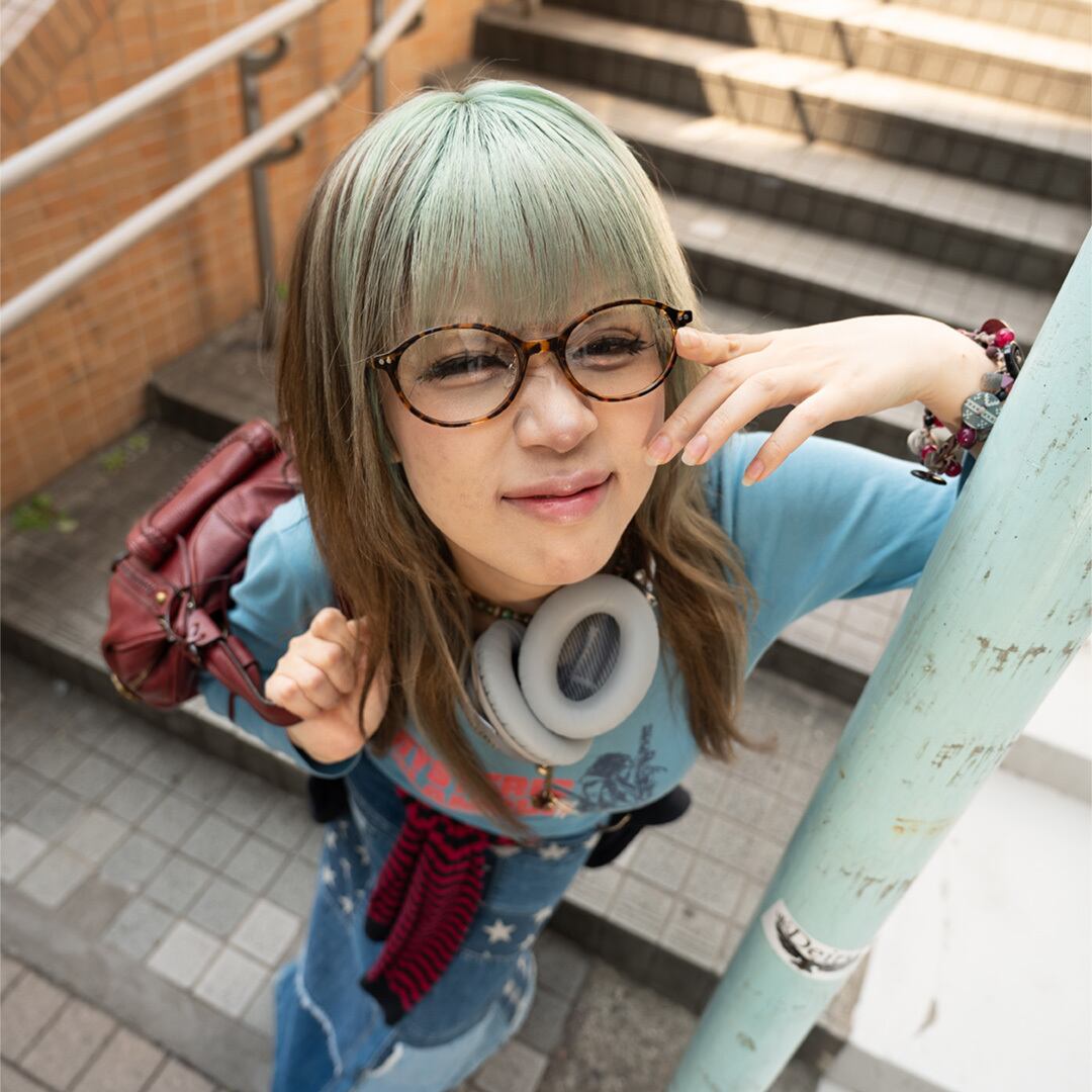 ベッコウフレーム×クリアレンズ