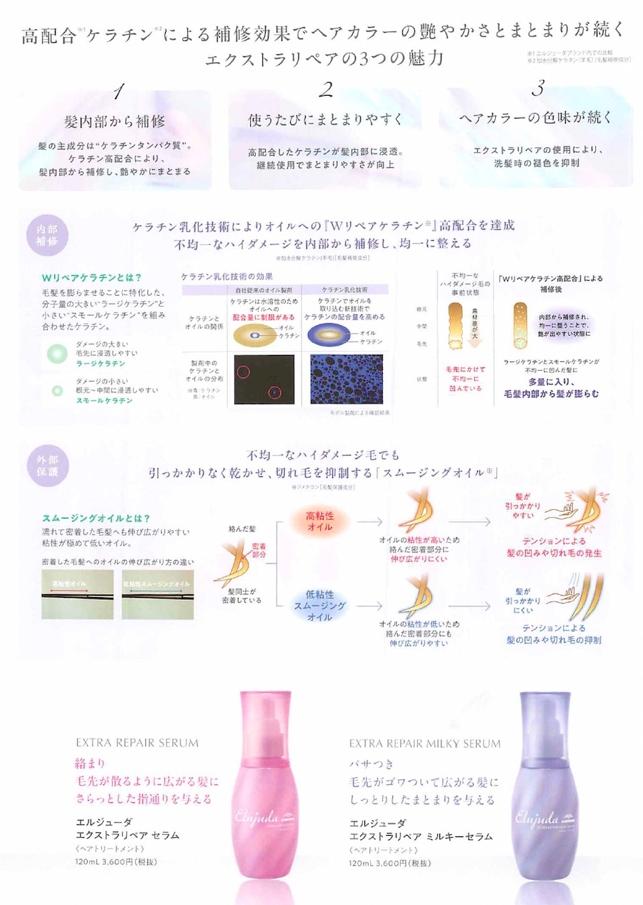 エルジューダ ヘアトリートメント 各種 120ml 説明読んでー! MILBON エルジューダ最新作 エクストラリペア 「EXTRA REPAIR