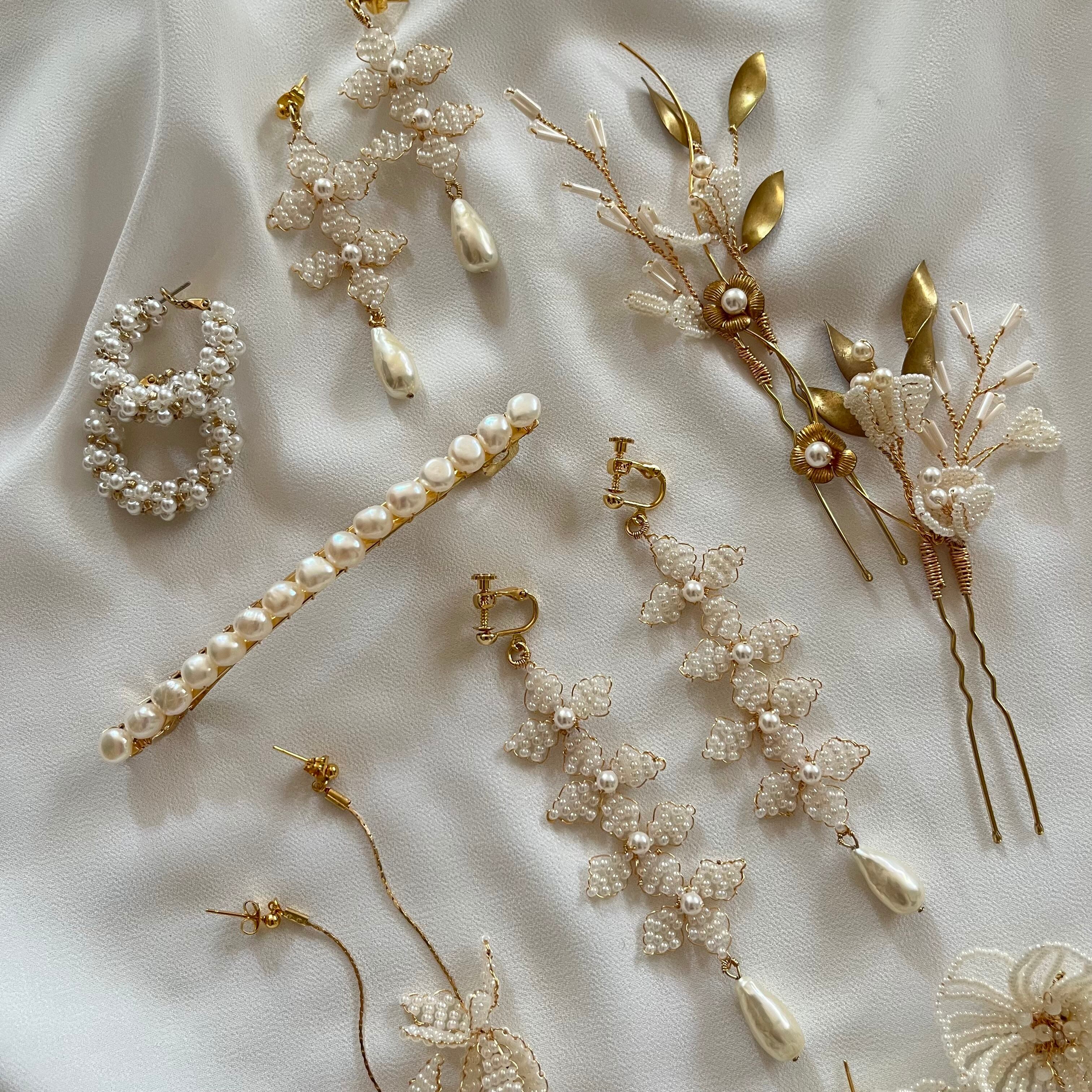 ヘアアクセサリーと合わせて