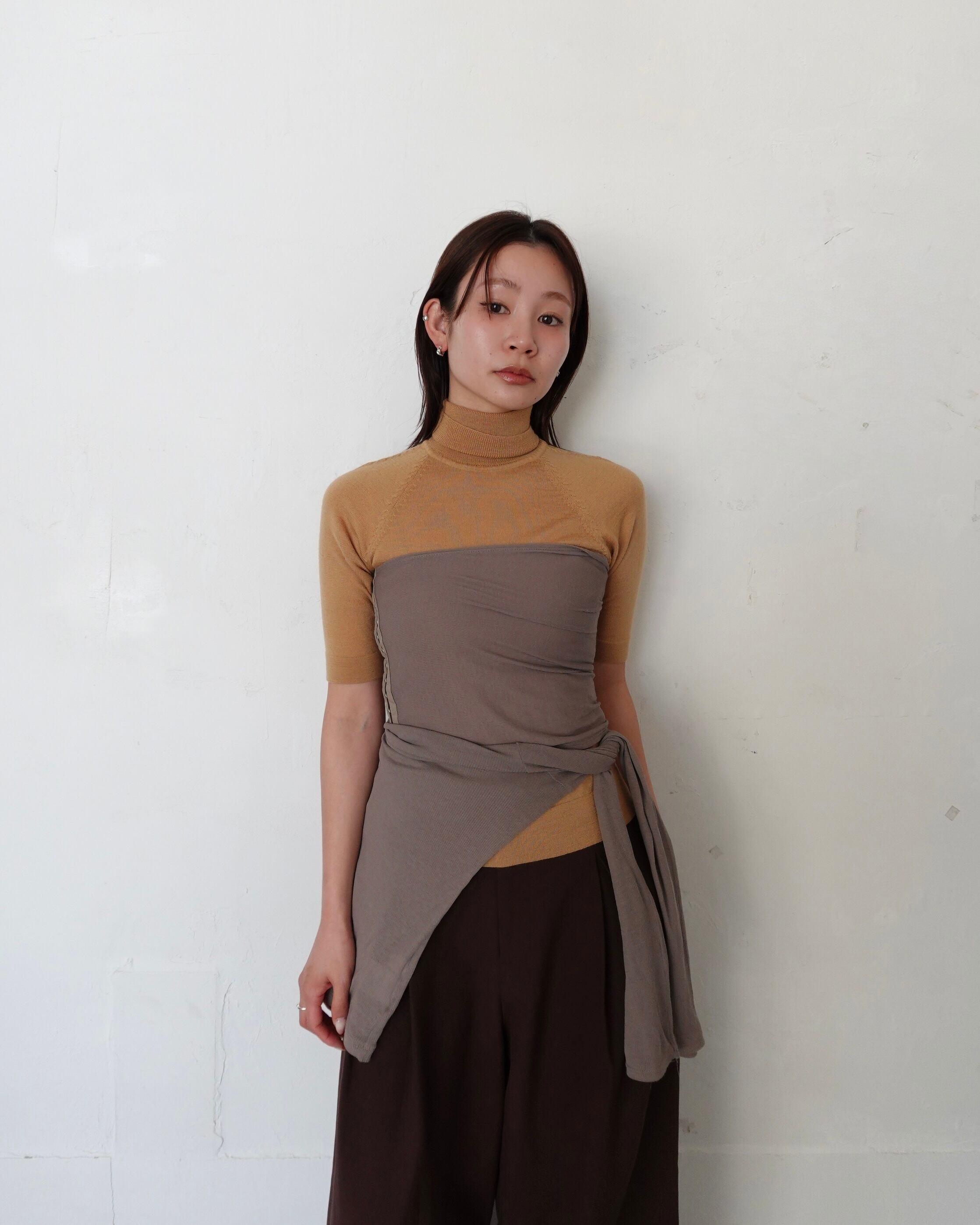 bustier set tops 【beige】 | quūi