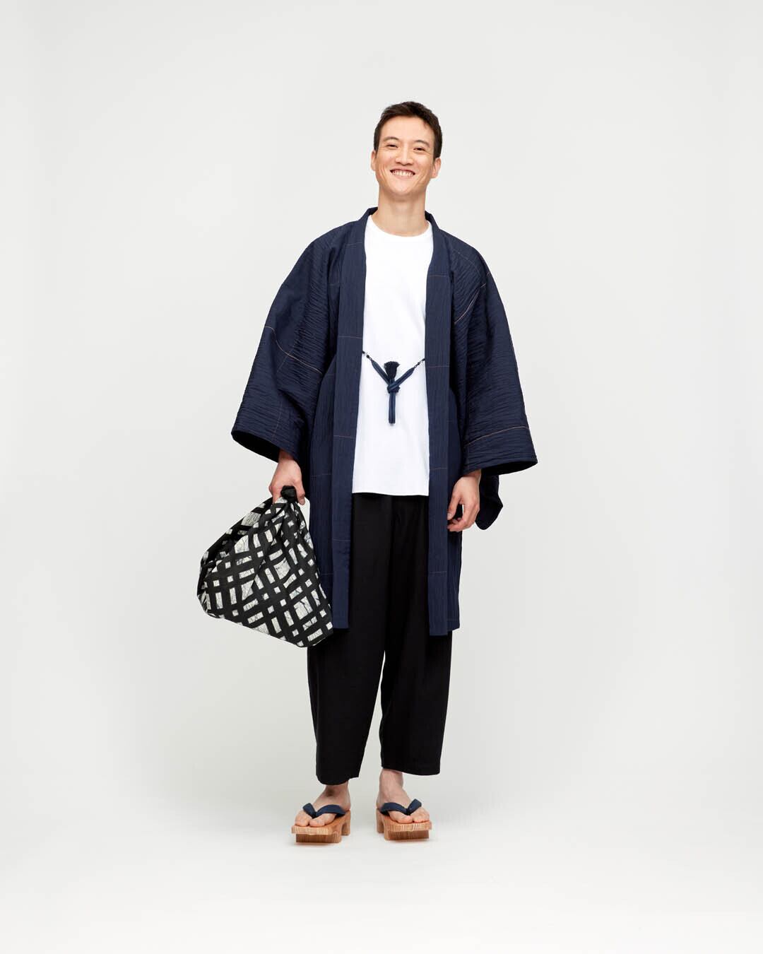 風呂敷(Furoshiki) / オーガニックリネン / ろうけつ染め / 格子