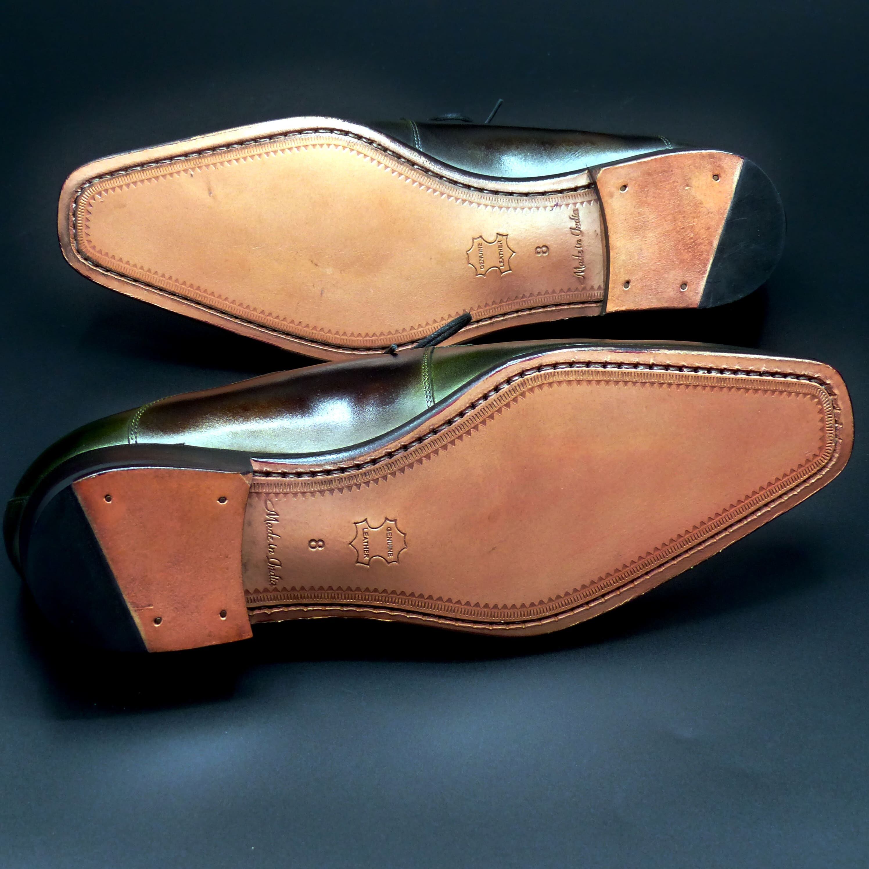 キメの細かい天然レザーソール