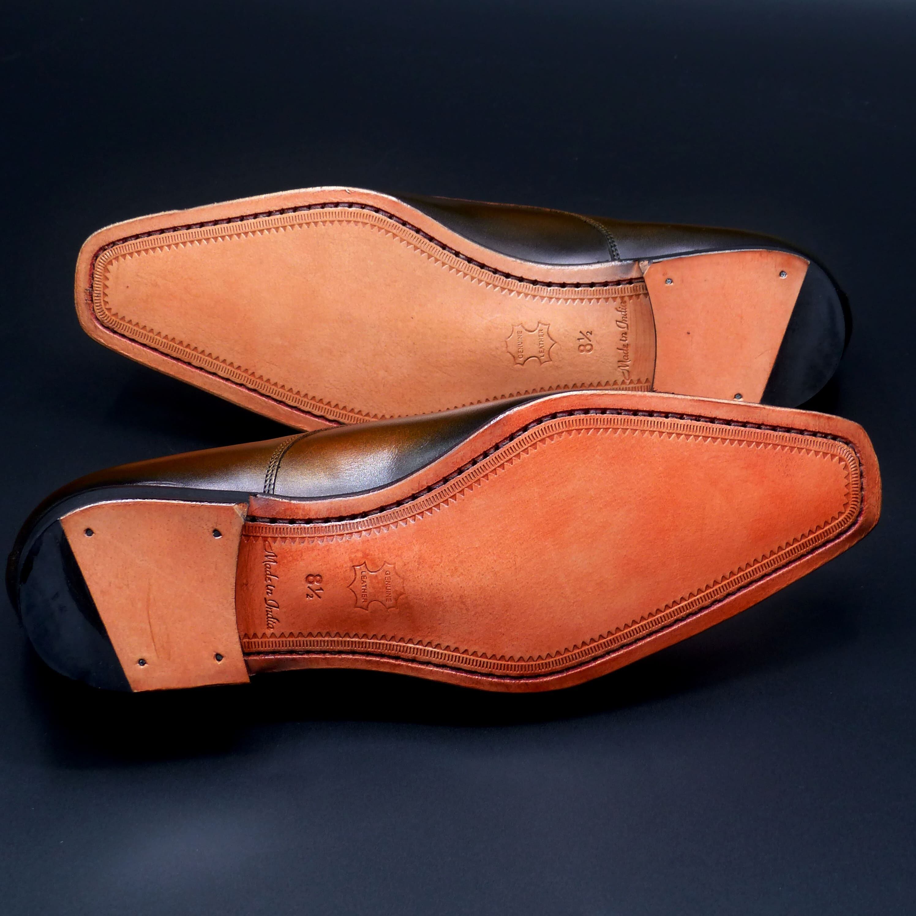 キメの細かい天然レザーソール