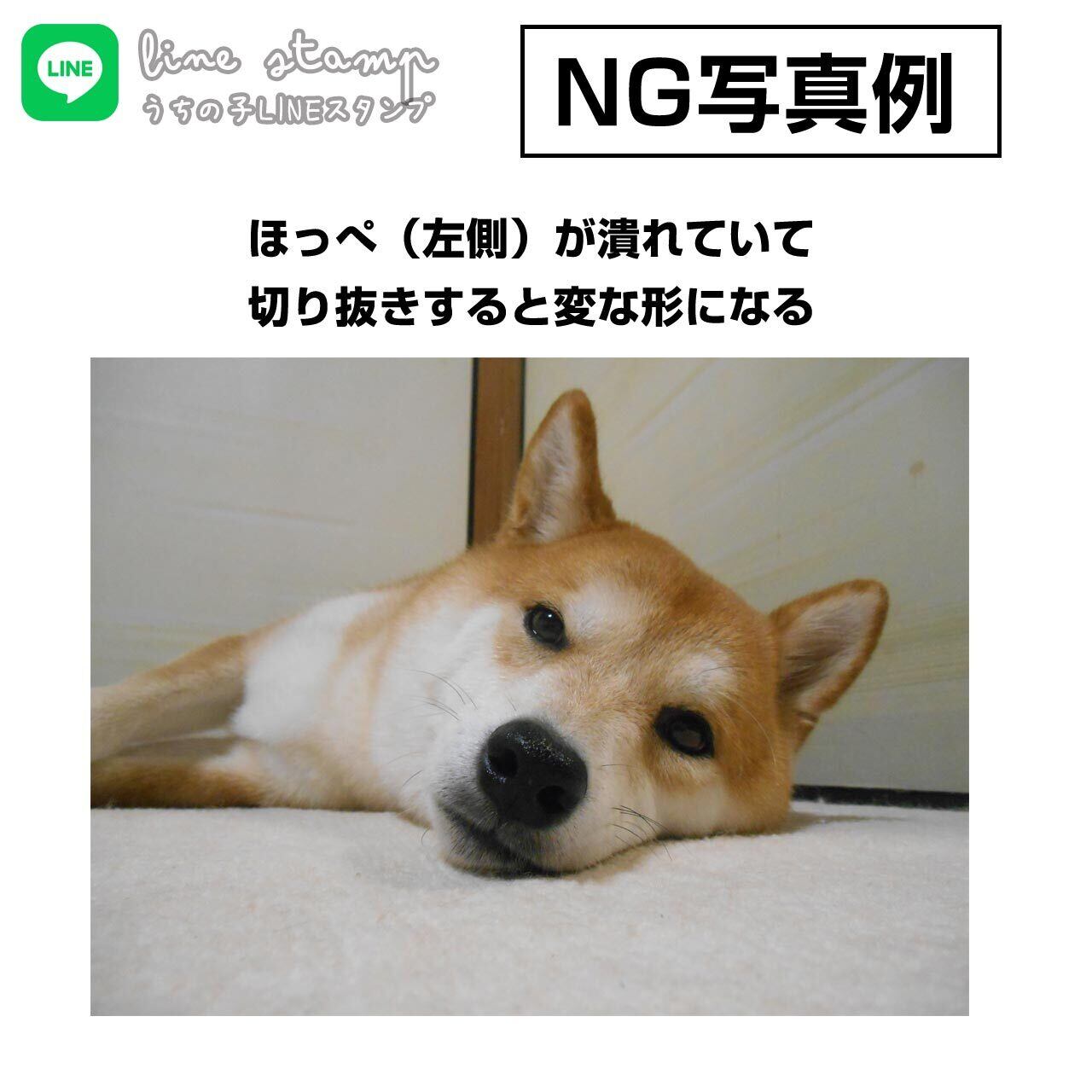 寝ていてほっぺが潰れている写真はアウト