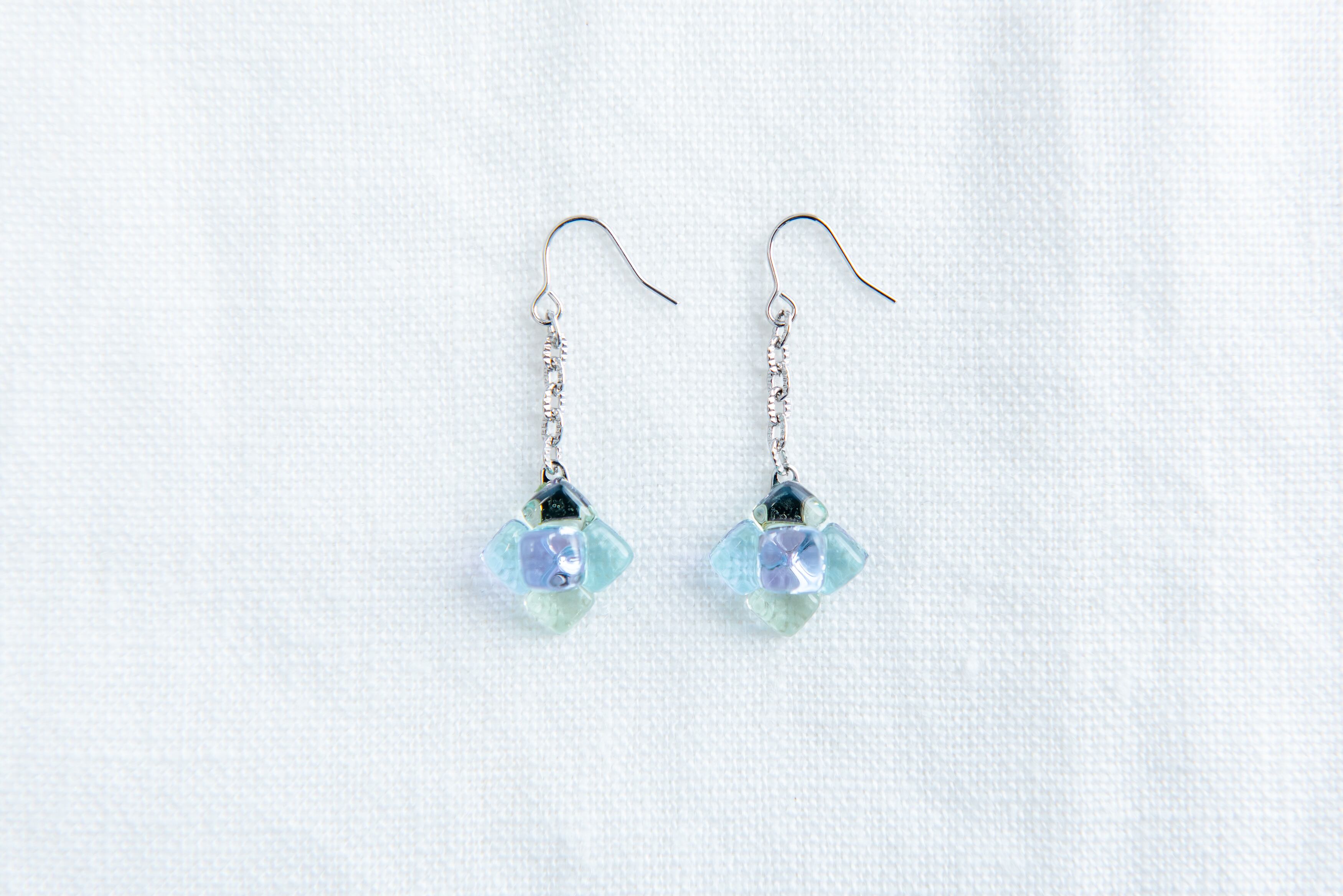 緑色×水色×紫色