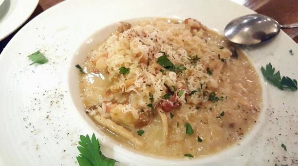 キノコのクリームリゾット