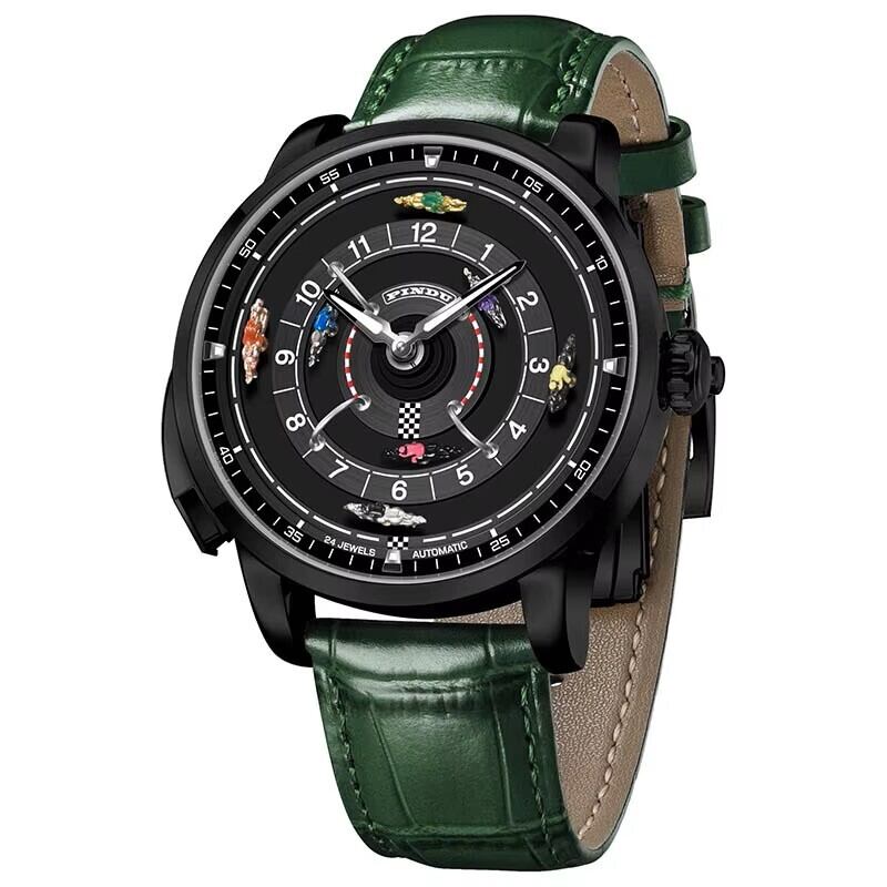 ブラックケース＆文字盤ブラック：グリーンベルト