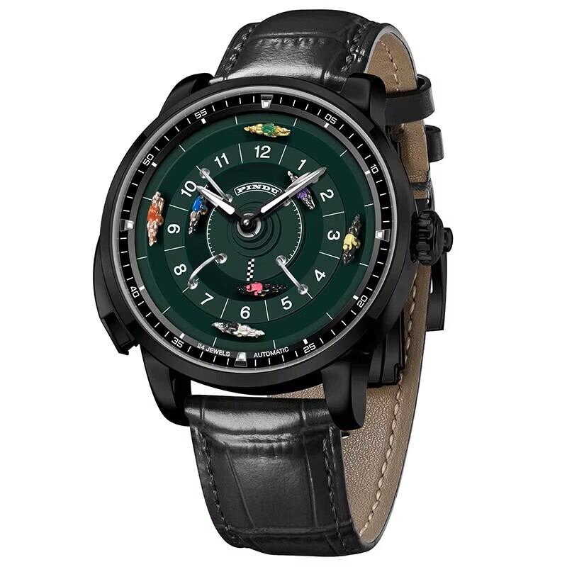 ブラックケース＆文字盤ダークグリーン：ブラックベルト