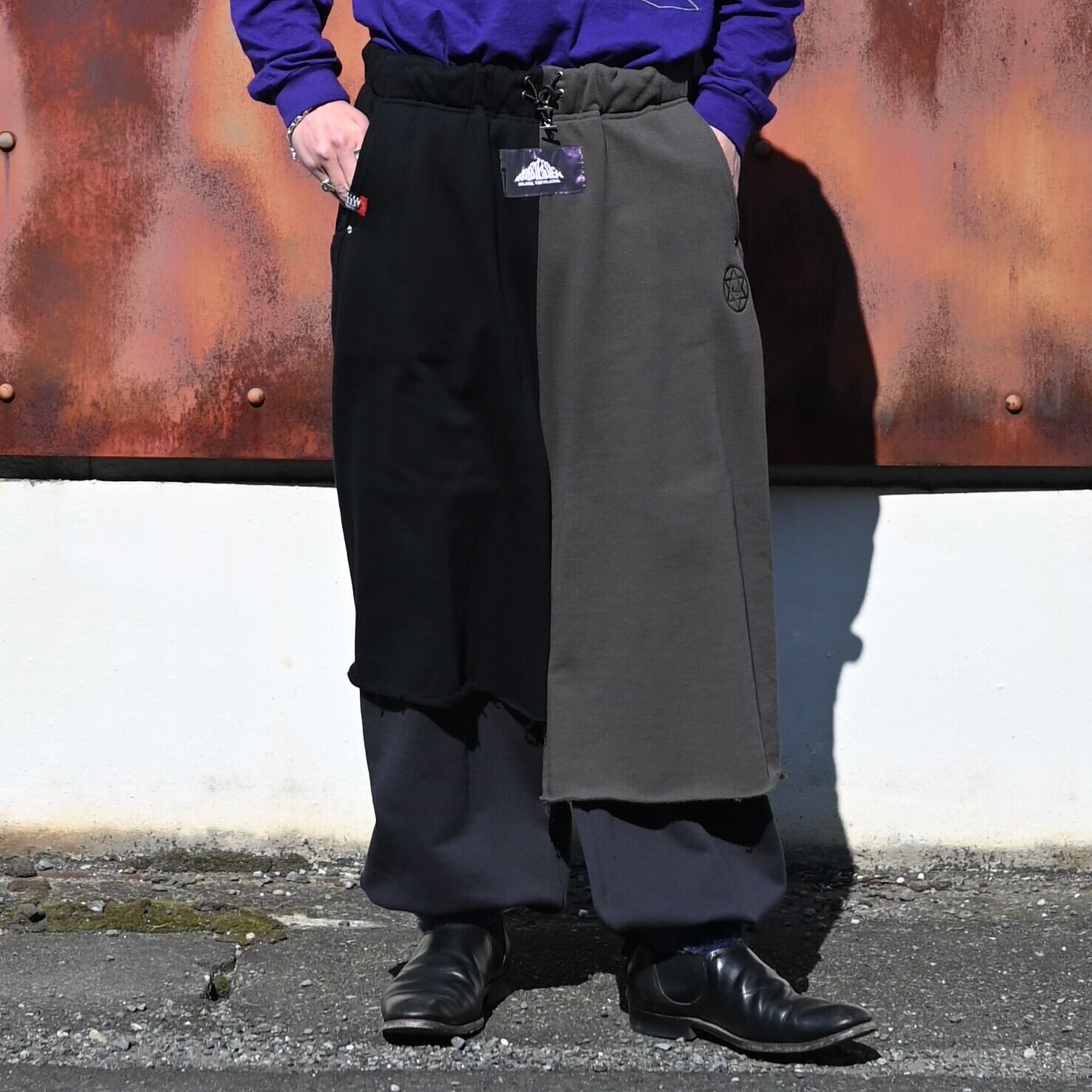 Leh / Layered Wide Track Pants | GANKO
