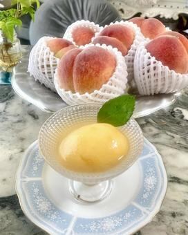 白桃のコンポート