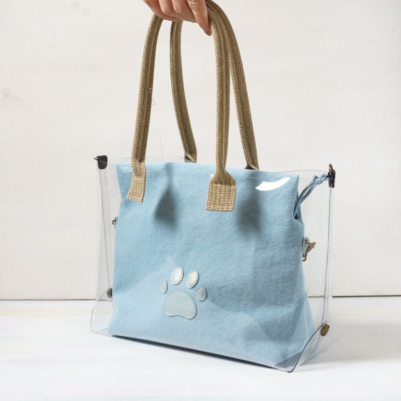 巾着ショルダーバッグをインナーバッグにして