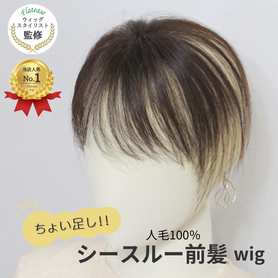 ちょい足しウィッグシリーズ『人毛100％ シースルー前髪ウィッグ』 