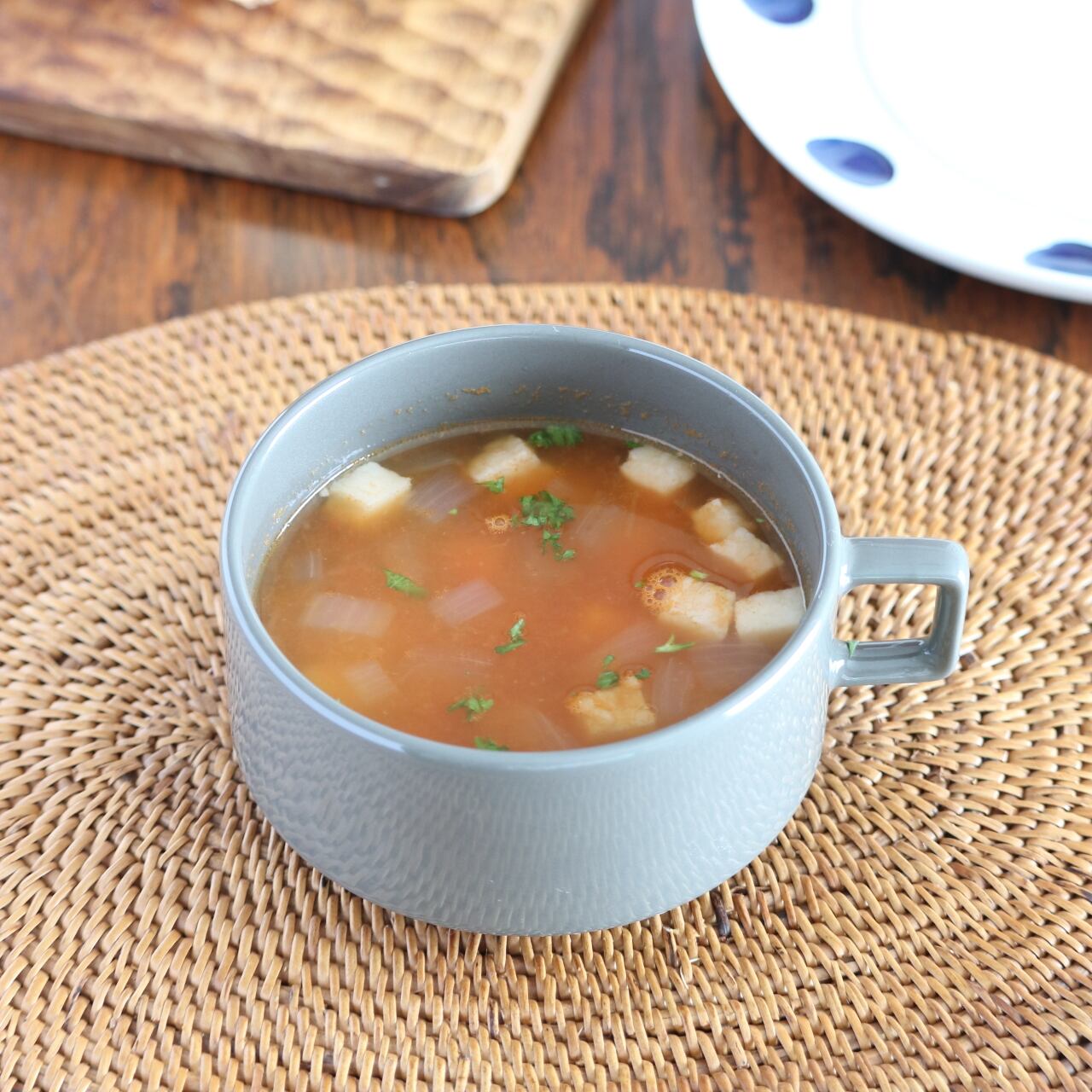 チャコールにミネストローネを