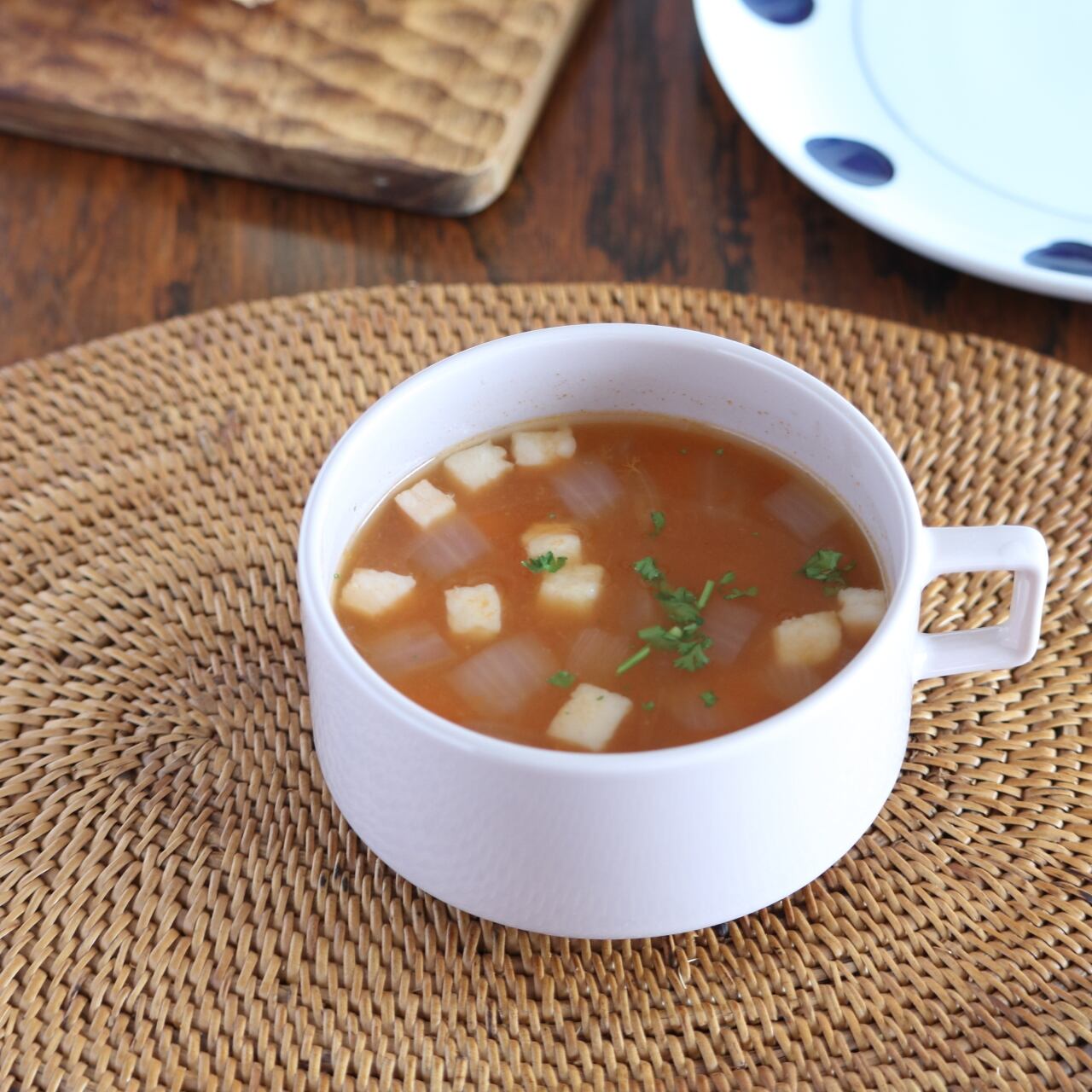 ピンクにミネストローネを