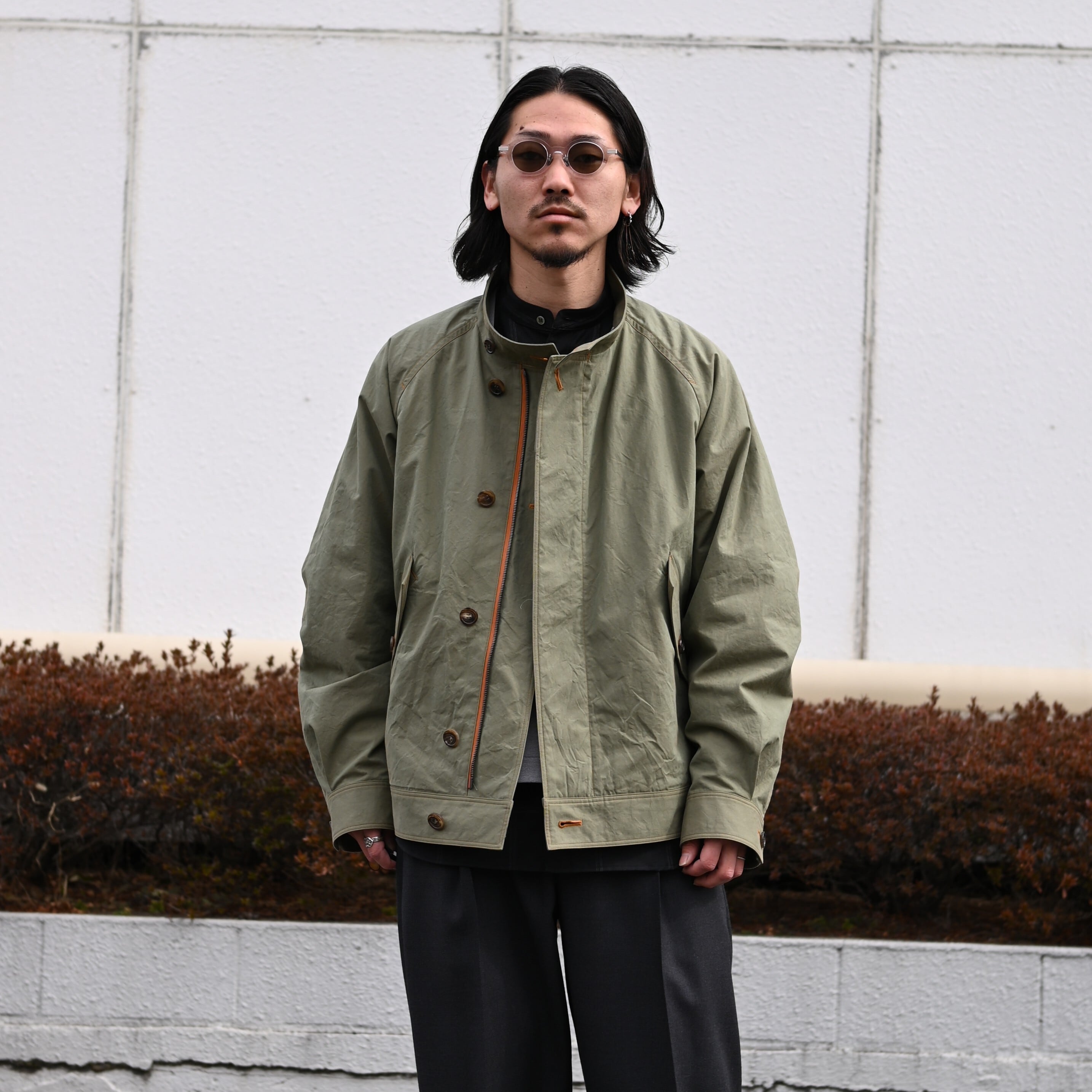 山内 / 超高密度シールドコットンクロス・セミダブルジップジャケット