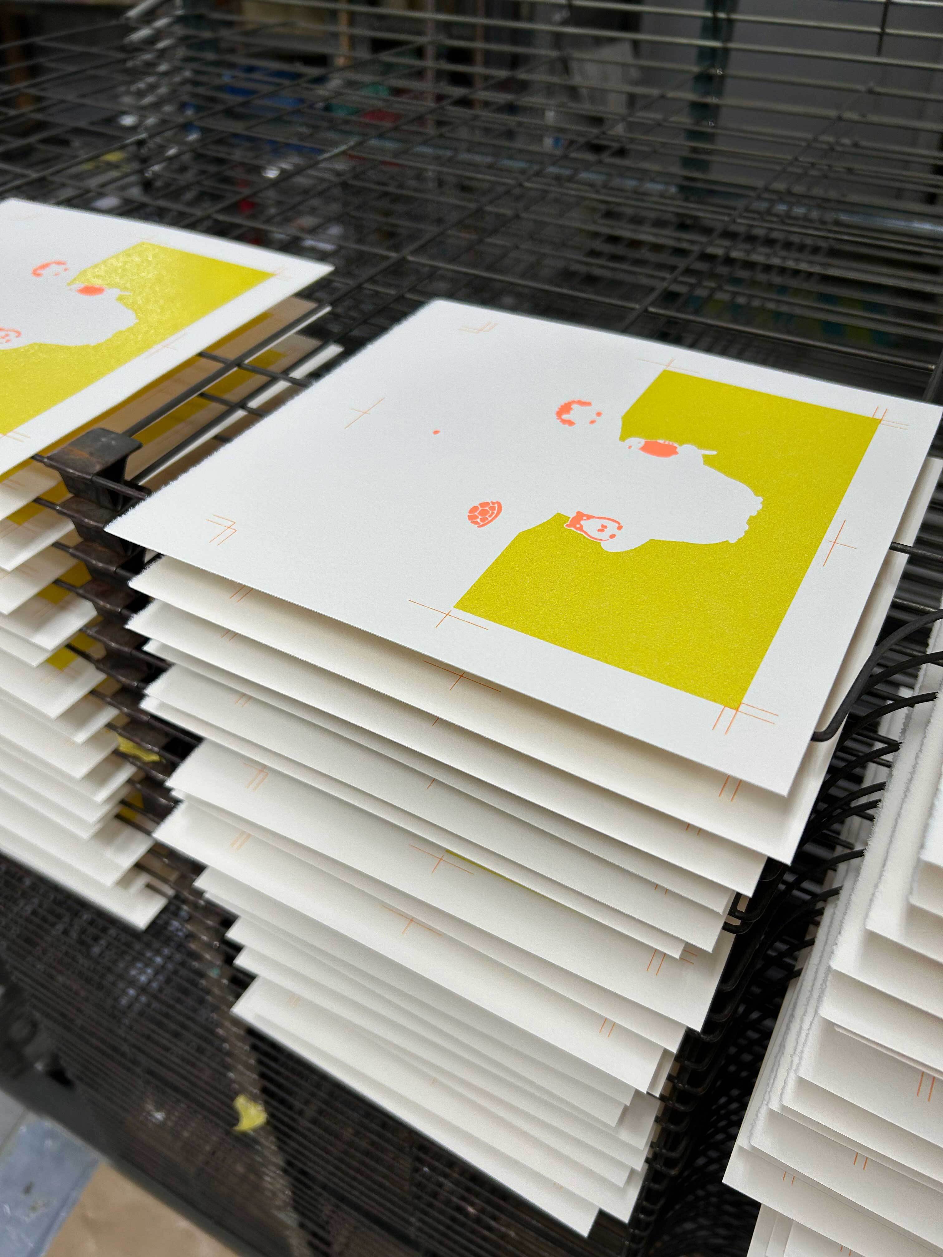 2.乾いたら次はイエローゴールド