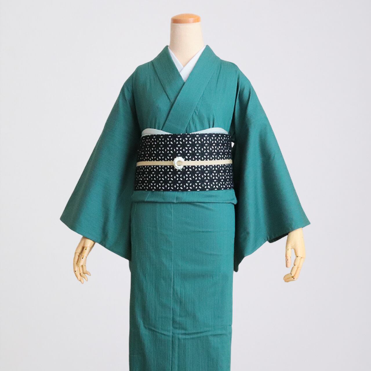 IKS deux カラーデニム着物 ブルーグリーン