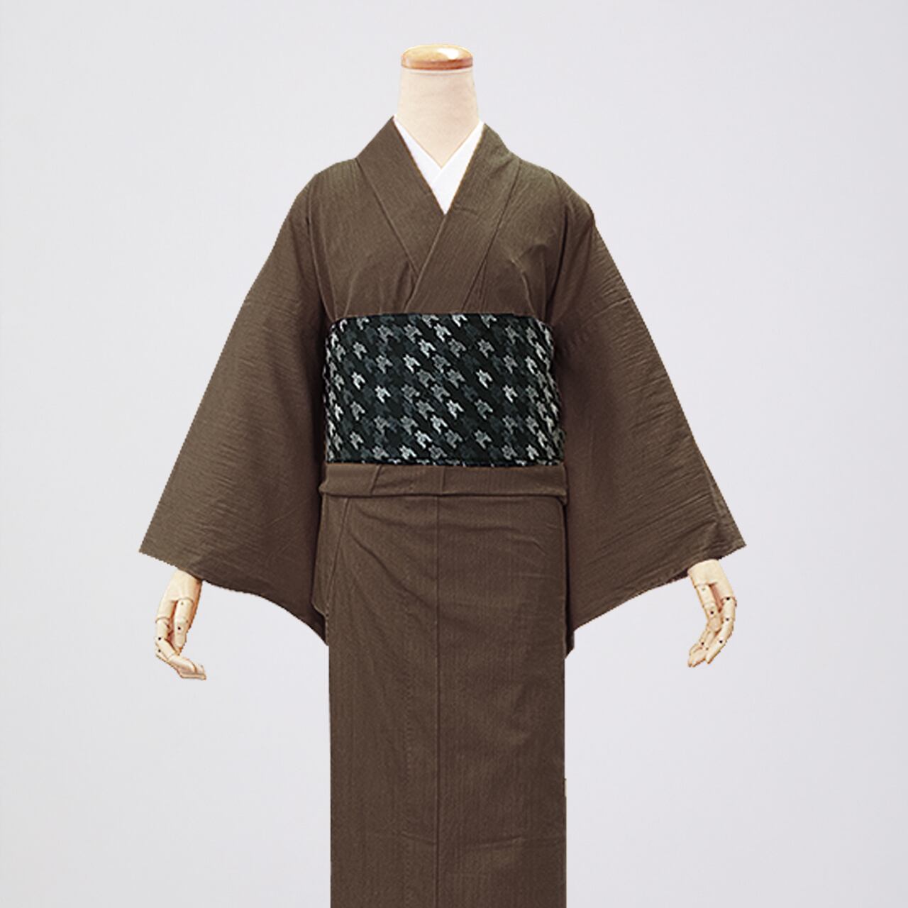 IKS deux カラーデニム着物 ブラウン
