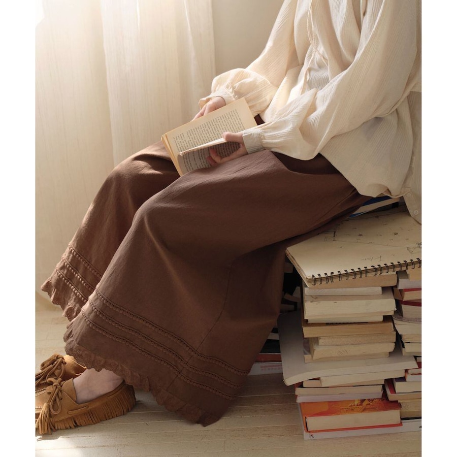 literary lace casual pants <3colors>