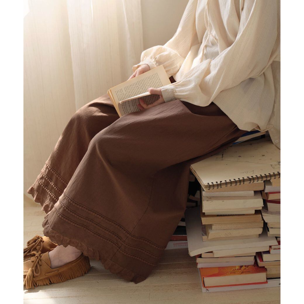 literary lace casual pants <3colors>