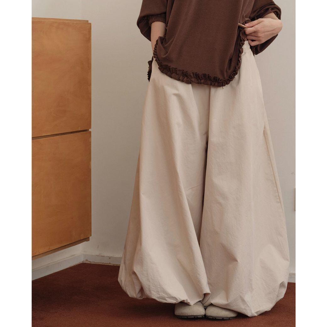 flower bud casual pants <2colors>