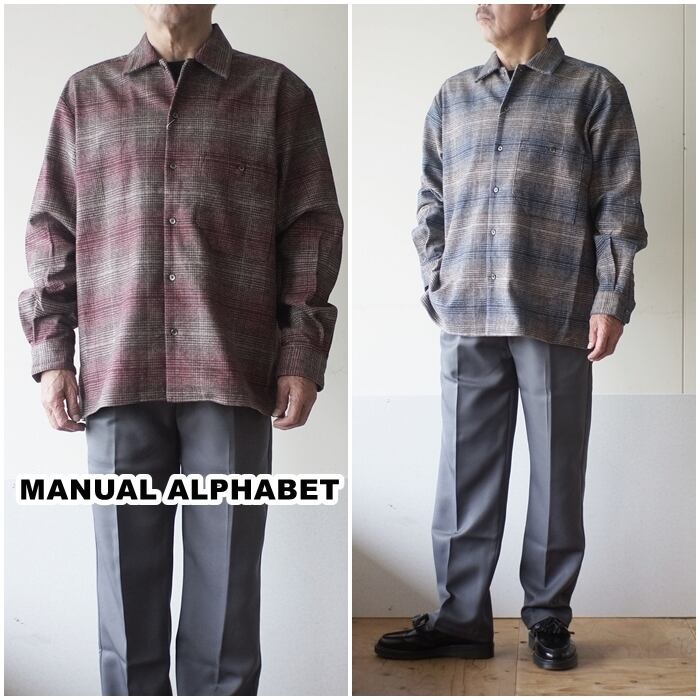 ma　フランネル MANUAL ALPHABET マニュアルアルファベット MA-S-808 長袖シャツ
