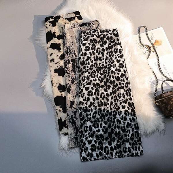 プリント スリット スカート 225906