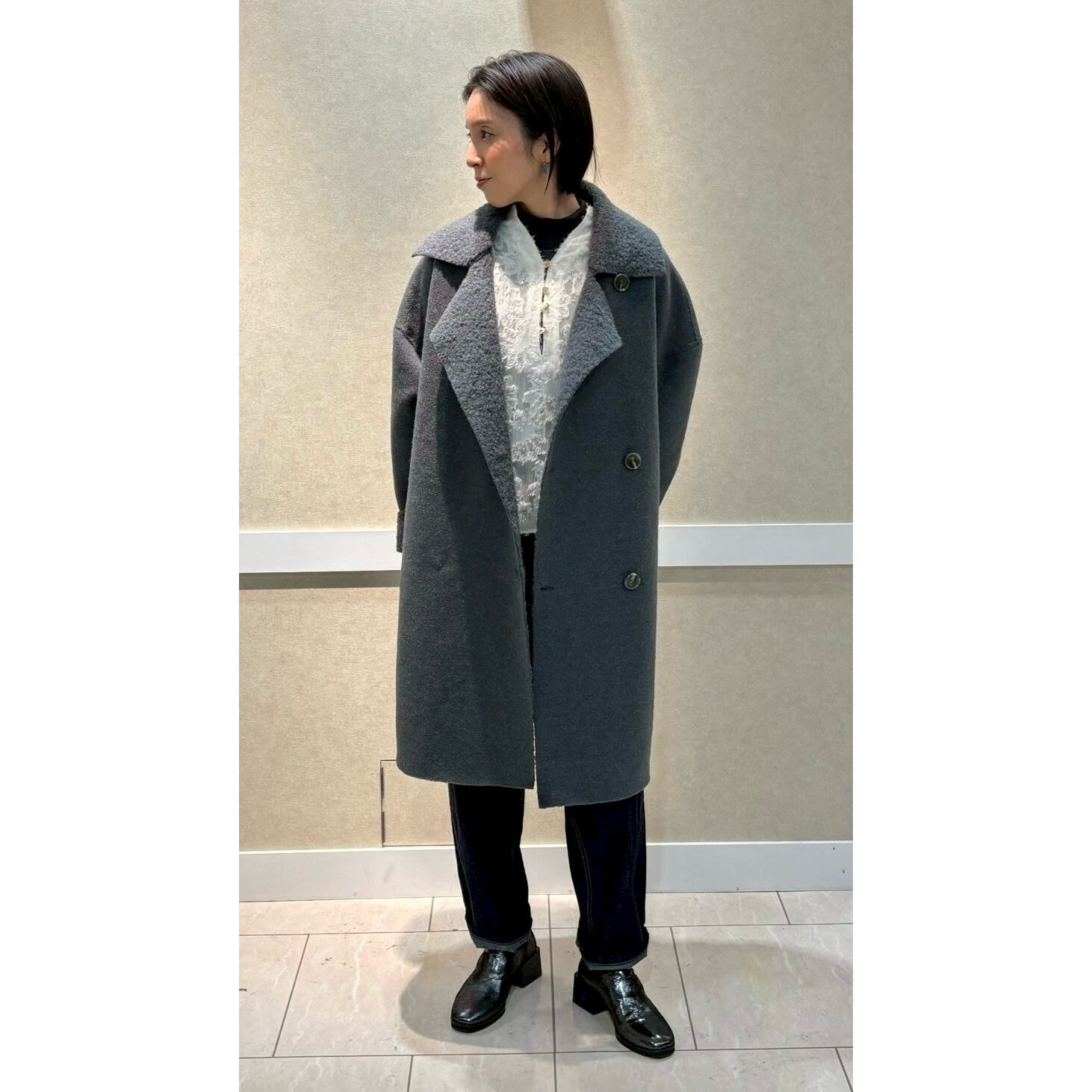 浦和店  157cm  /  着用カラー MT (型押し加工)