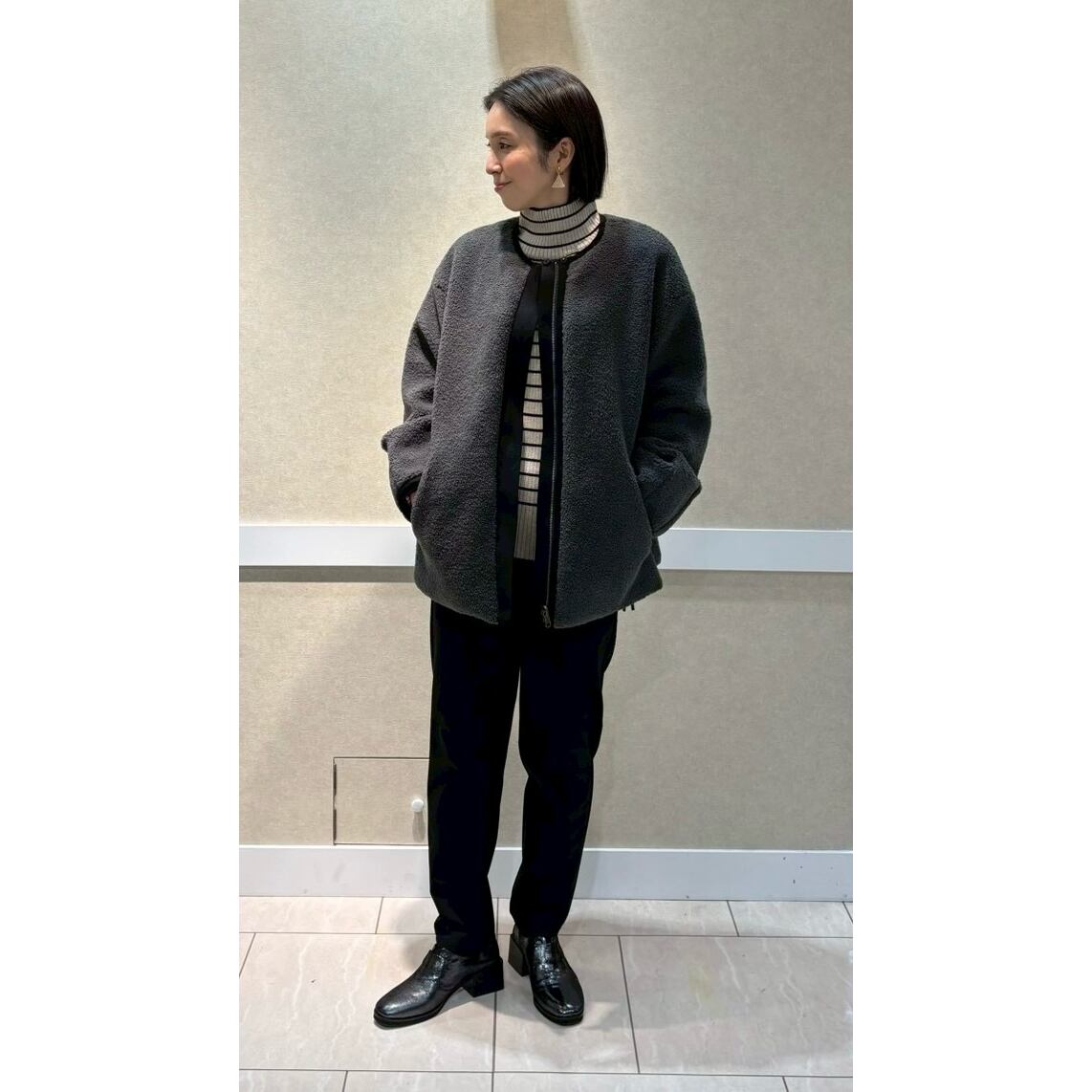 浦和店  157cm  /  着用カラー  MT (型押し加工)