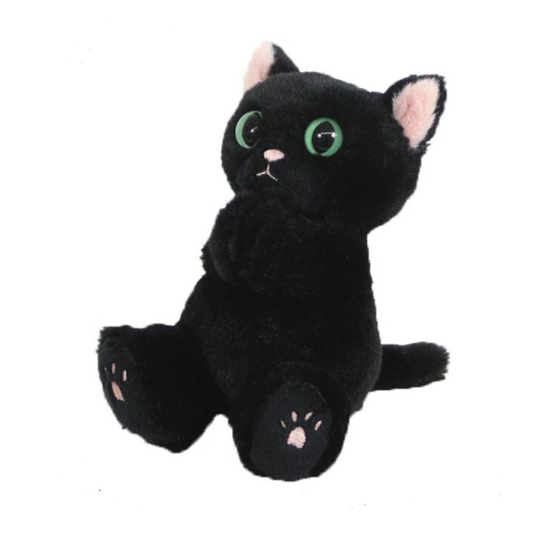 ぬいぐるみ】ちびねこマグネットキーチャーム 黒猫グッズ キャット