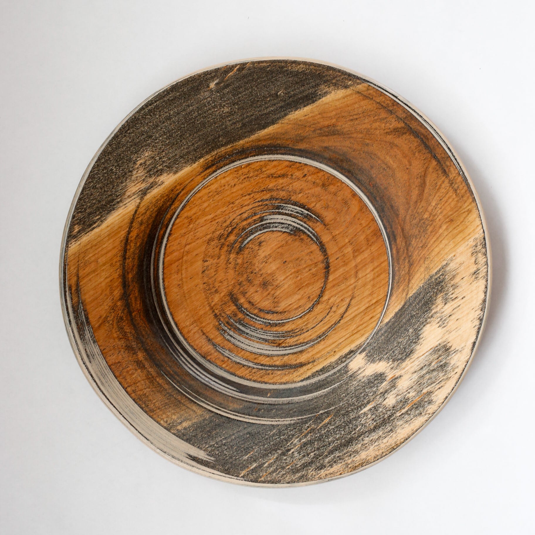 眞島 拓 - 白漆のリム皿 / 剥離 #02 (made in Japan) | Et cetera