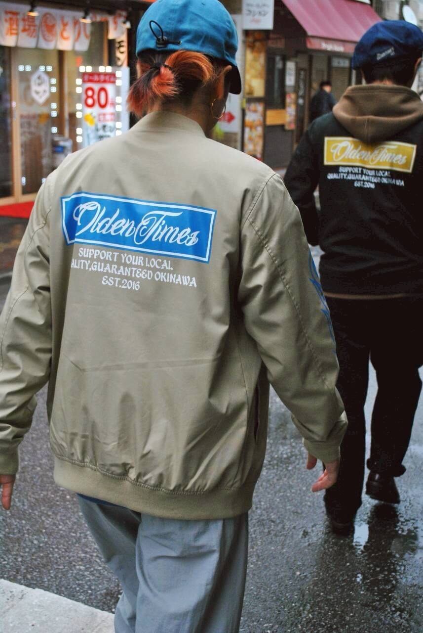新作/2色展開】BOX LOGO T/C STADIUM JACKET | OLDENTIMES OKINAWA
