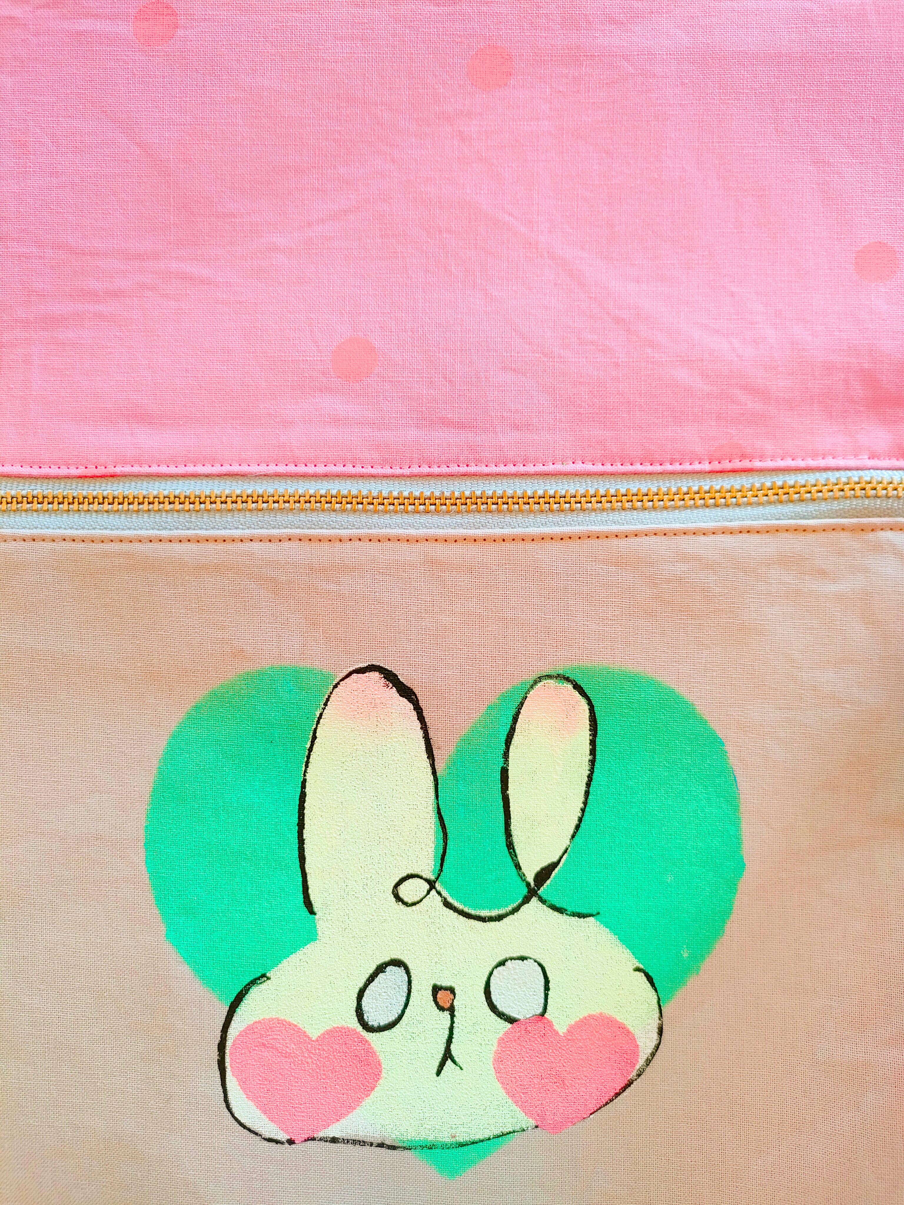 サンドグレイ（裏側もハンドプリントのドット柄！）