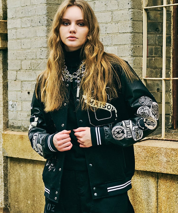 直営限定ITEM】COOLAミックスロゴスタジアムジャケット CQ-47119H