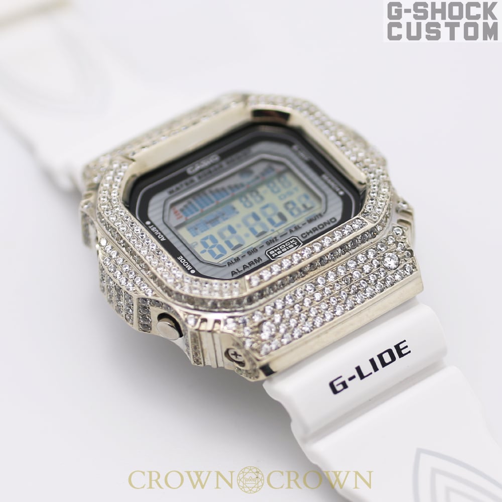 【美品】CASIO G-SHOCK ジルコニアカスタム DW5600 デジタル G-SHOCK カスタム 腕時計 GLX5600-7JF DW5600-021 | G-SHOCK カスタム