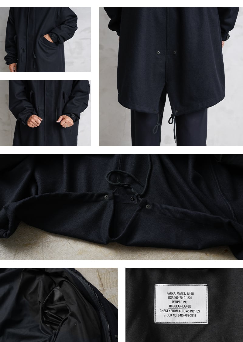web限定】WAIPER/WAIPER.inc 米軍 /M-65 FISHTAIL PARKA /メルトン