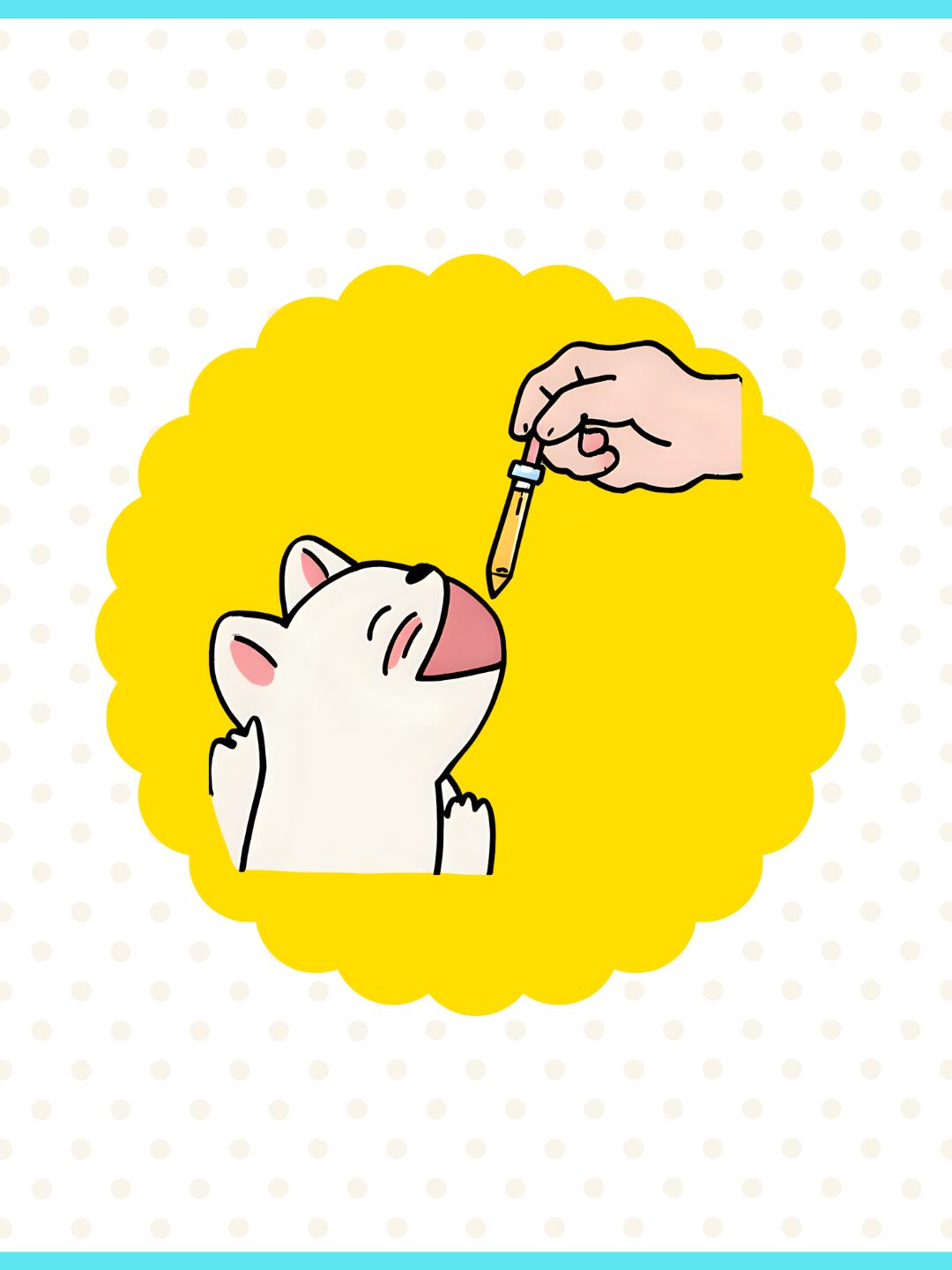 口角からオイルを垂らすか、ご飯に垂らしてもOK！