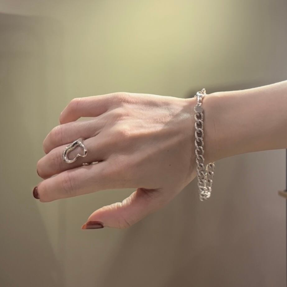 TIFFANY&CO】【10号】T2004 個性の美学。オープンハートリング 10号
