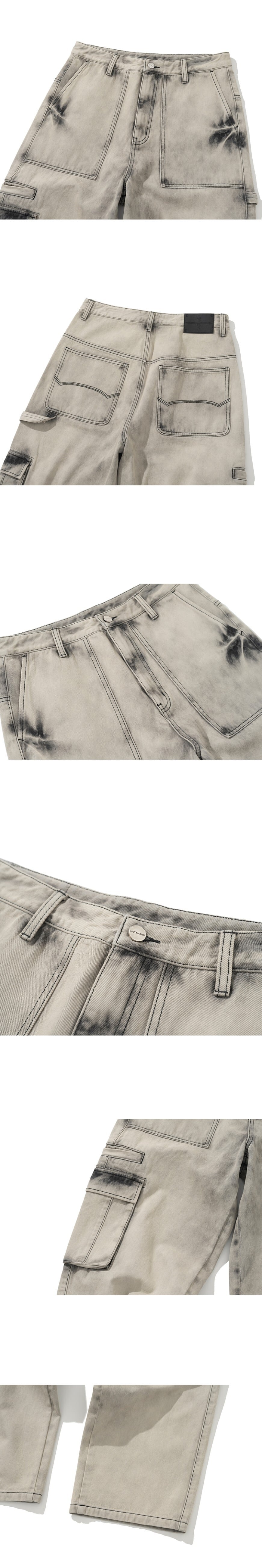 ★SEVENTEEN ディノ 着用!!【NOT4NERD】Fatigue Cargo Denim Pants - Beige