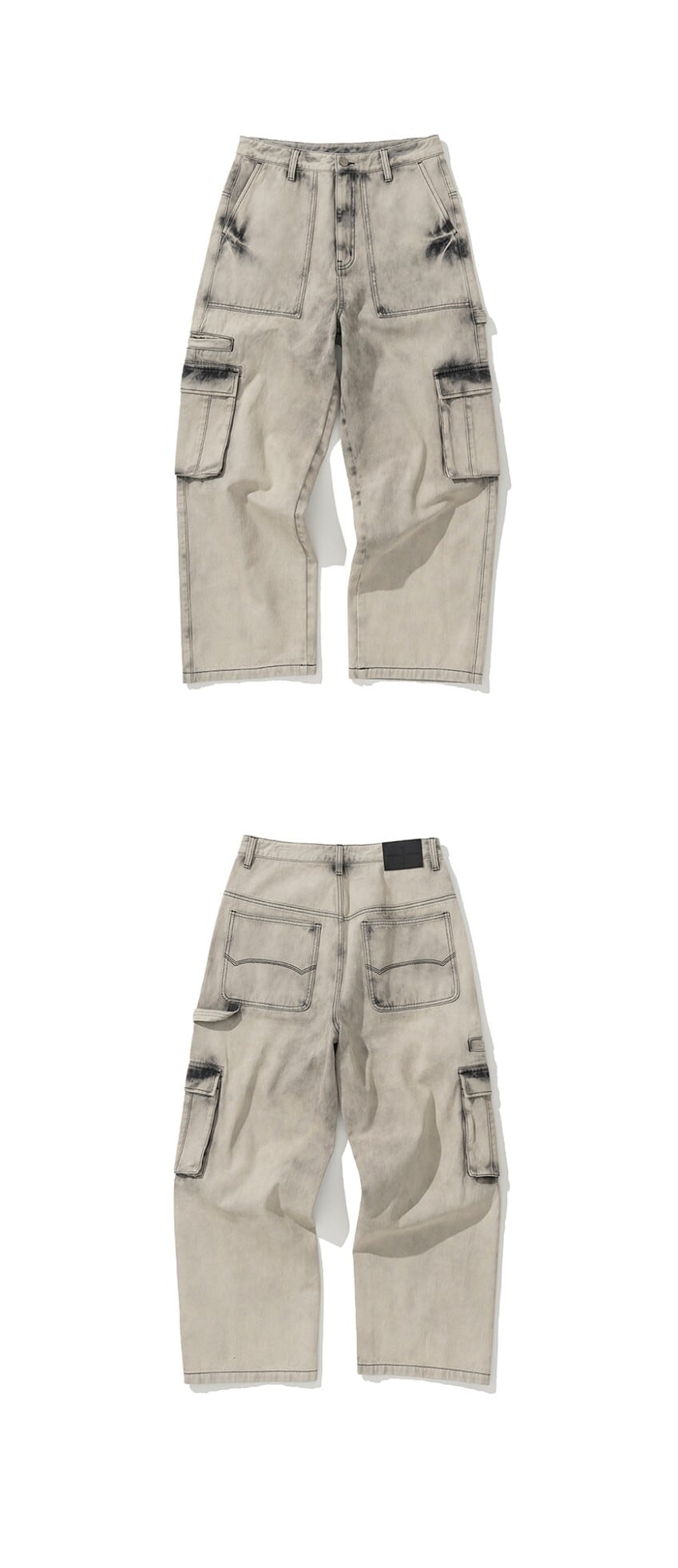 ★SEVENTEEN ディノ 着用!!【NOT4NERD】Fatigue Cargo Denim Pants - Beige