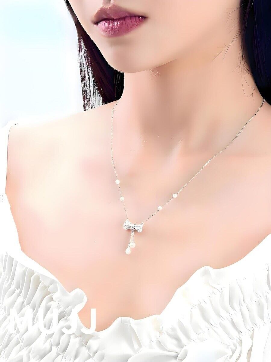 エレガントなスターリングシルバー925銀バタフライネックレス | mystyle123