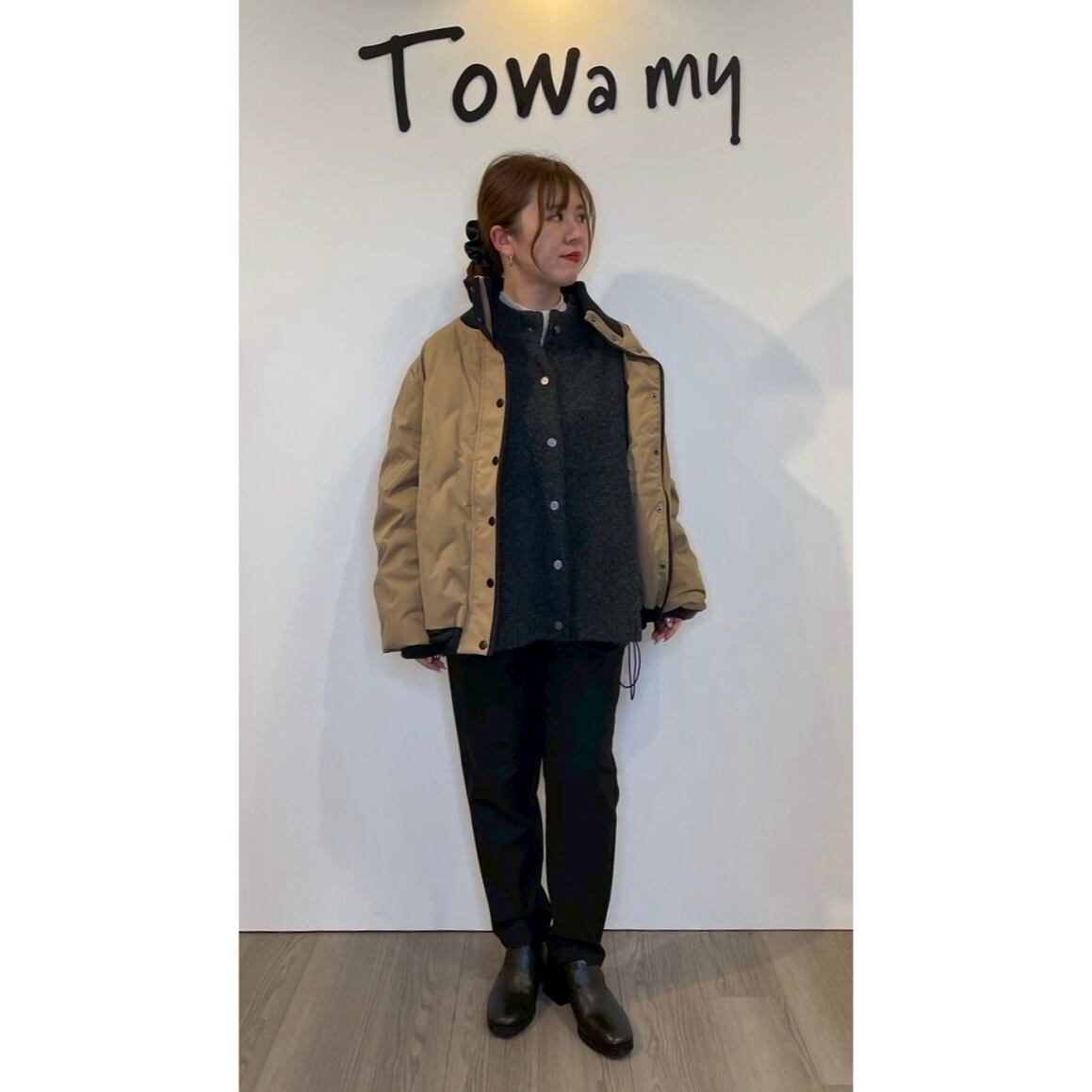 新宿店  148cm  /  着用カラー ベージュ×ブラック