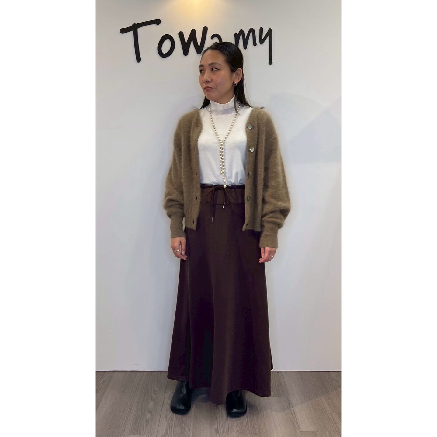 新宿店 158cm  /  着用カラー OFF WHITE