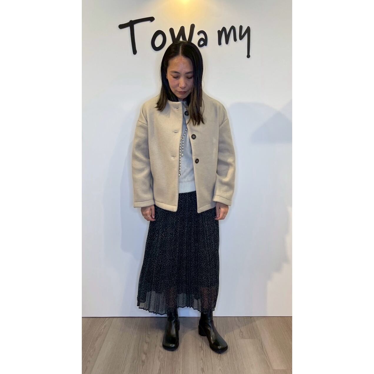 新宿店  158cm  /  着用カラー OFF WHITE