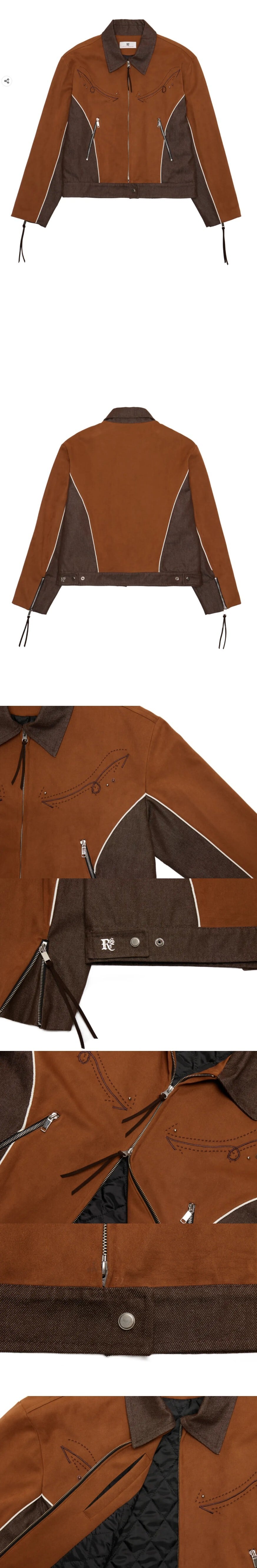 在庫少なめ！★Stray Kids リノ 着用！！【RSSC】SUEDE & DENIM WESTERN JACKET - CAMEL
