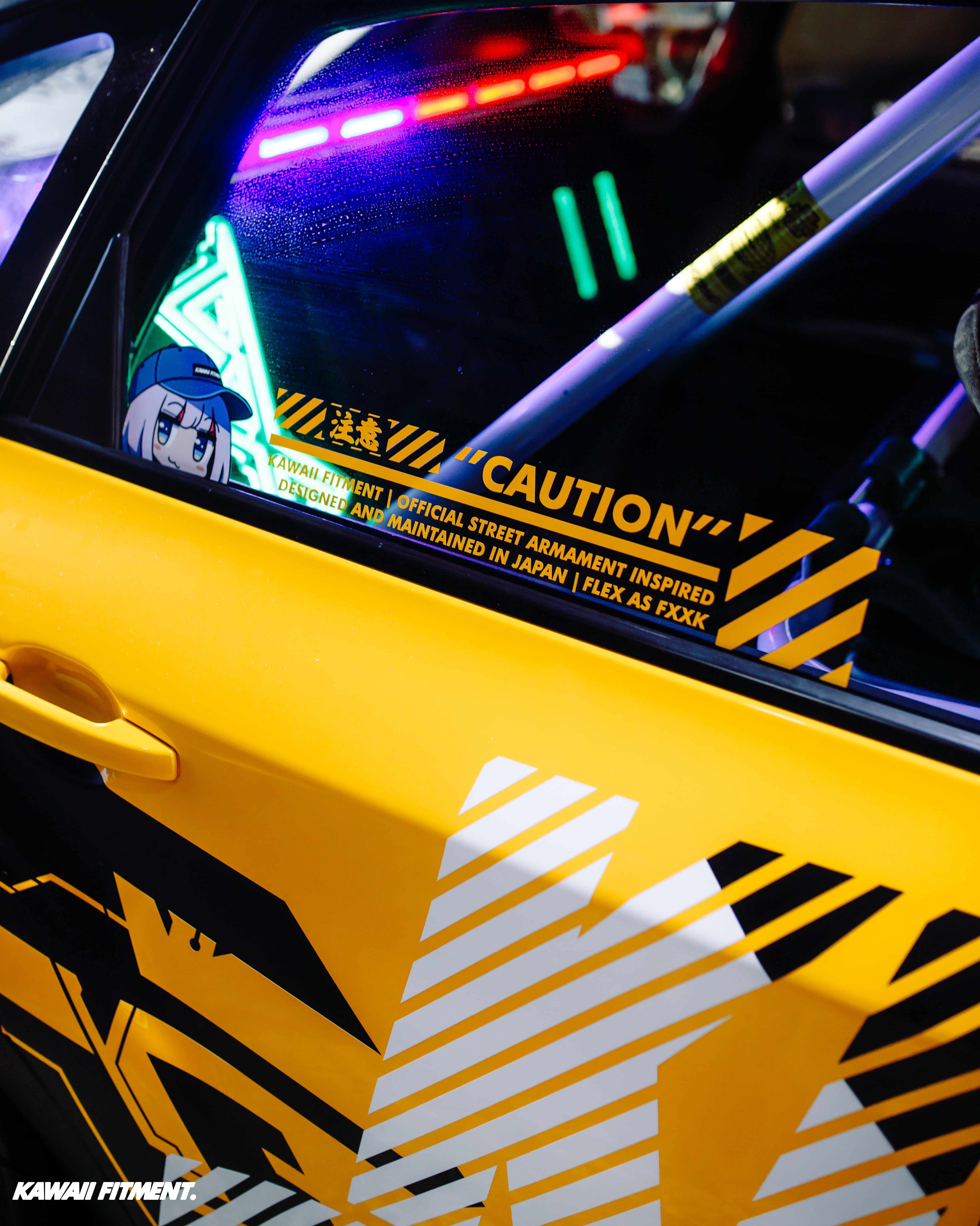KF Caution Decal | KAWAII FITMENT.