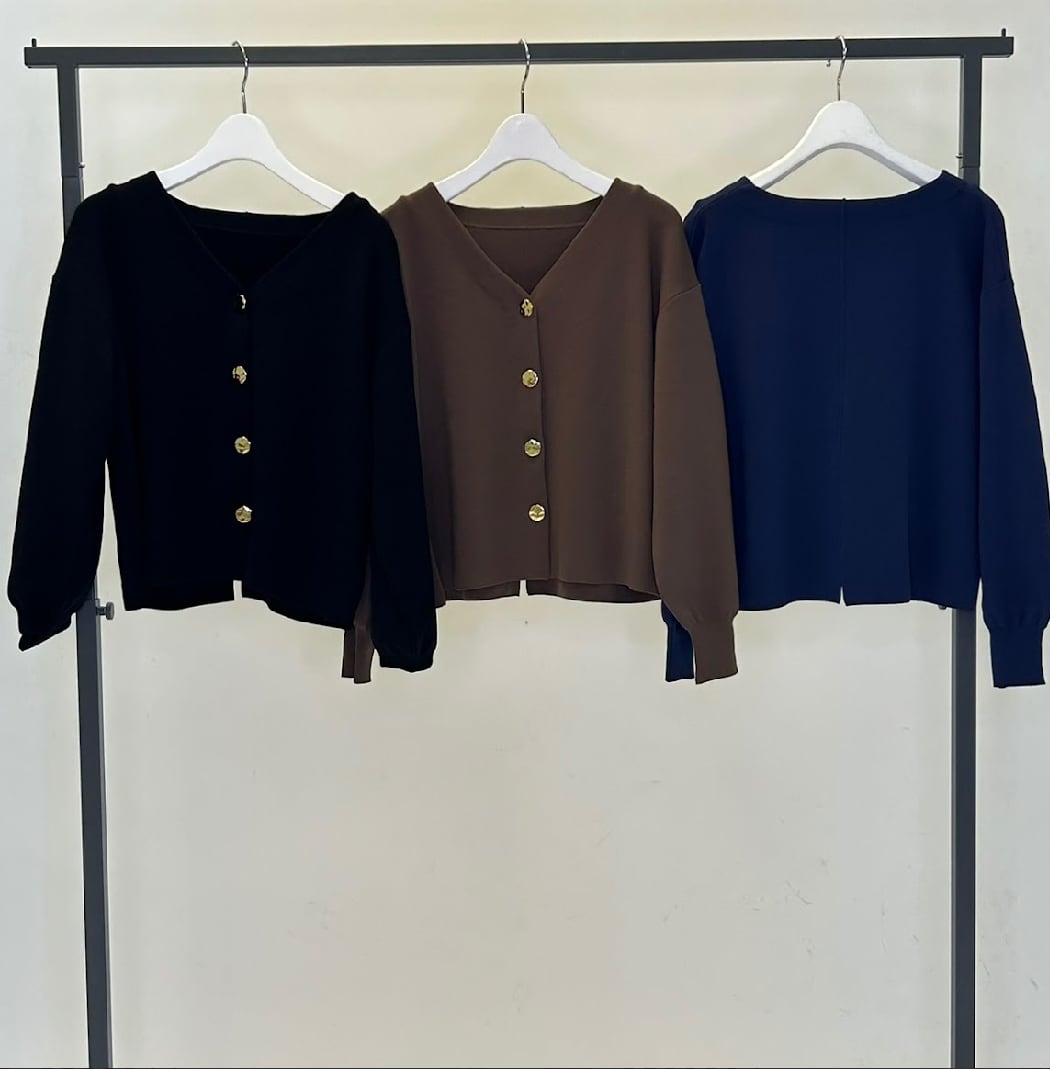 sugar rose Ｖネックカーディガン ゴールドボタンVネックカーディガン tops SUGAR ROSE シュガーローズ